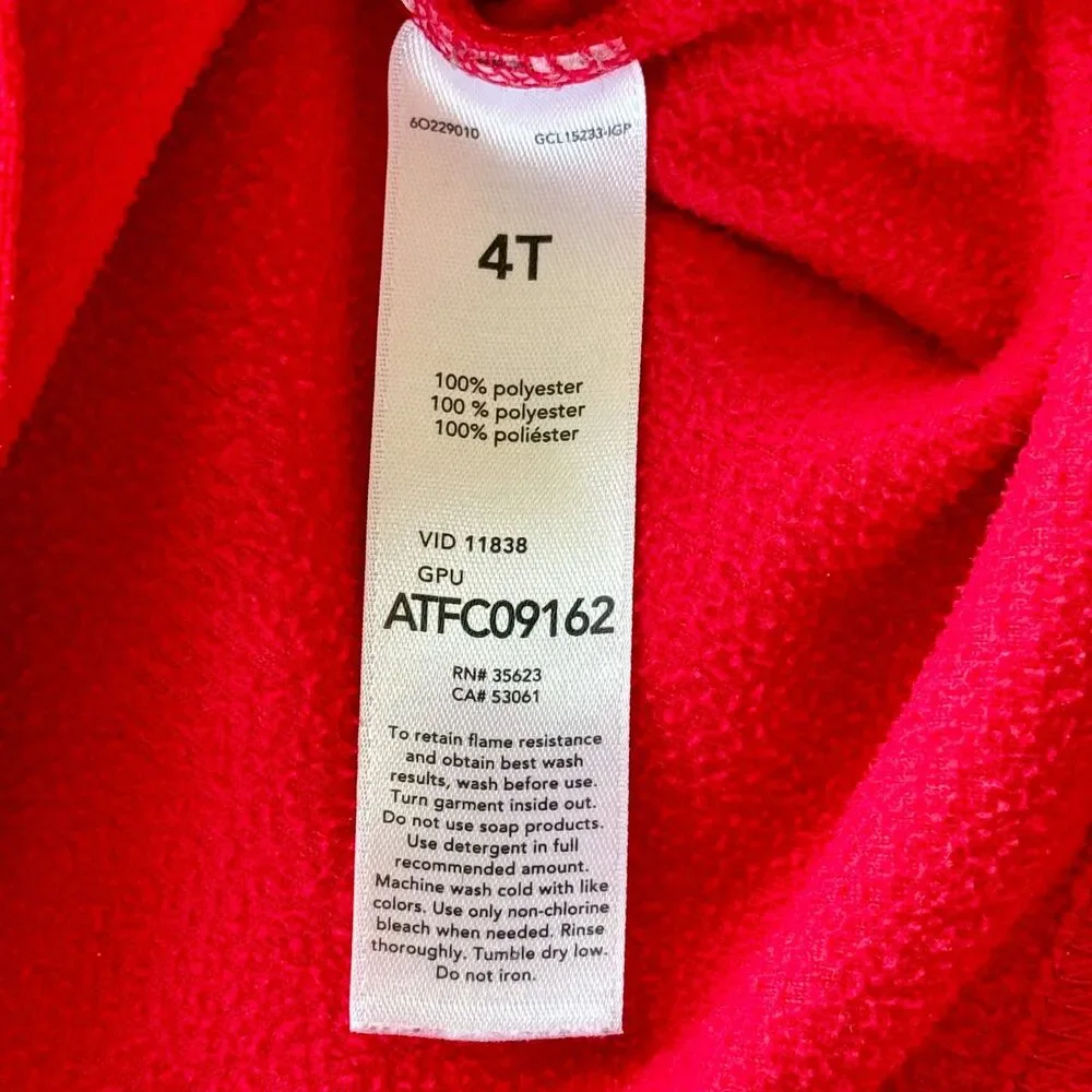 4/$10 - Just One You by Carter's Toddler Girls Christmas Fleece Pajama Top